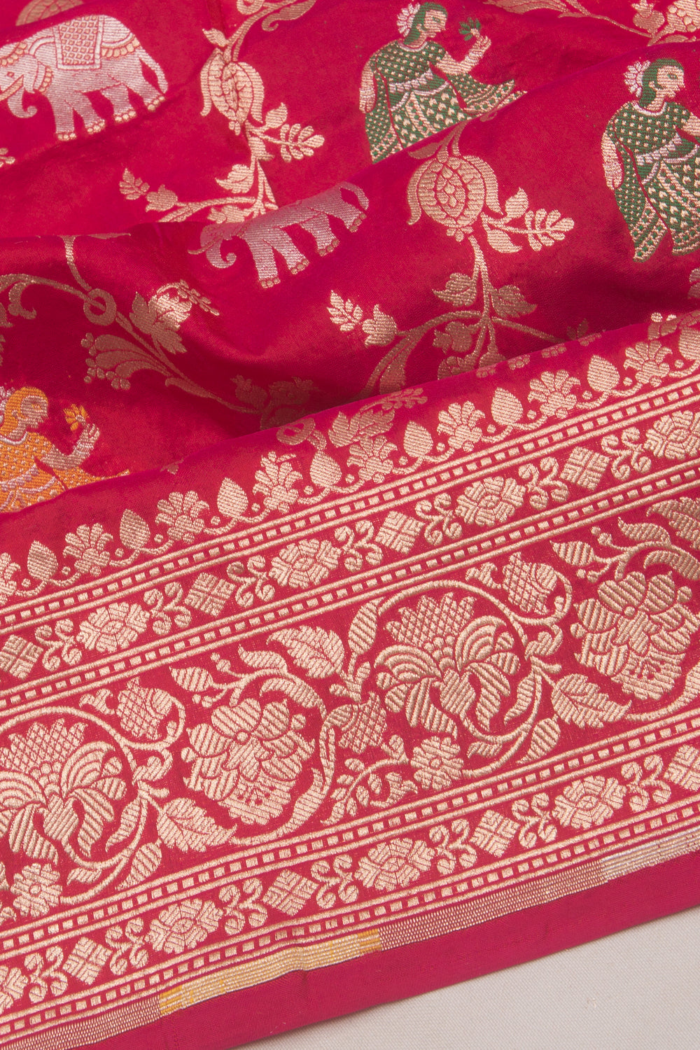 Banarasi Silk Brocade Pink Saree