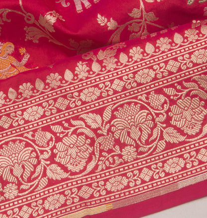 Banarasi Silk Brocade Pink Saree