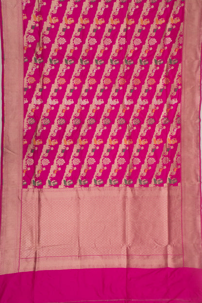 Banarasi Silk Brocade Pink Saree