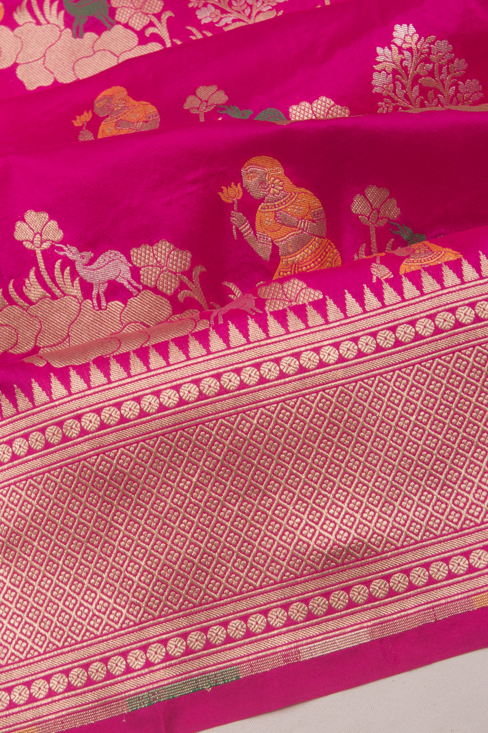 Banarasi Silk Brocade Pink Saree