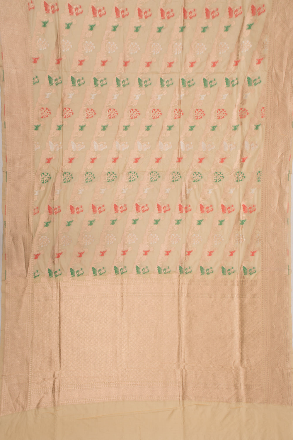 Banarasi Silk Brocade Cream Saree