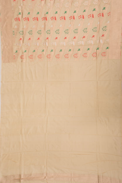 Banarasi Silk Brocade Cream Saree
