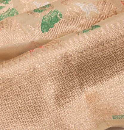 Banarasi Silk Brocade Cream Saree
