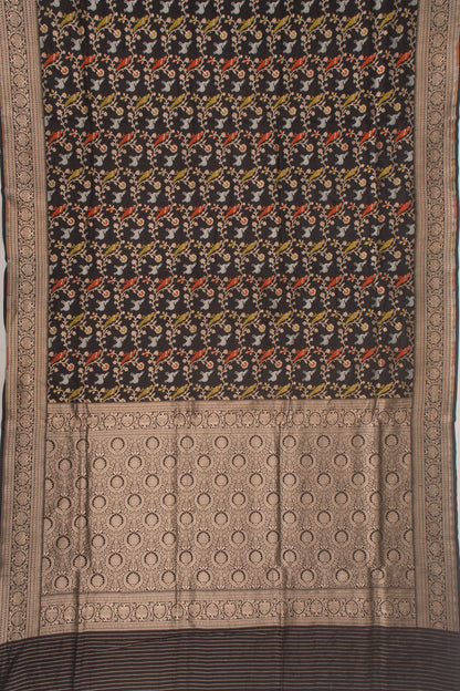 Banarasi Silk Brocade Black Saree