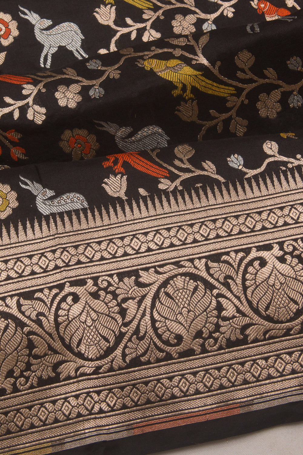 Banarasi Silk Brocade Black Saree