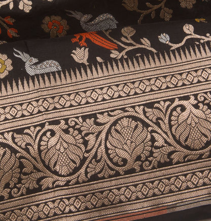 Banarasi Silk Brocade Black Saree