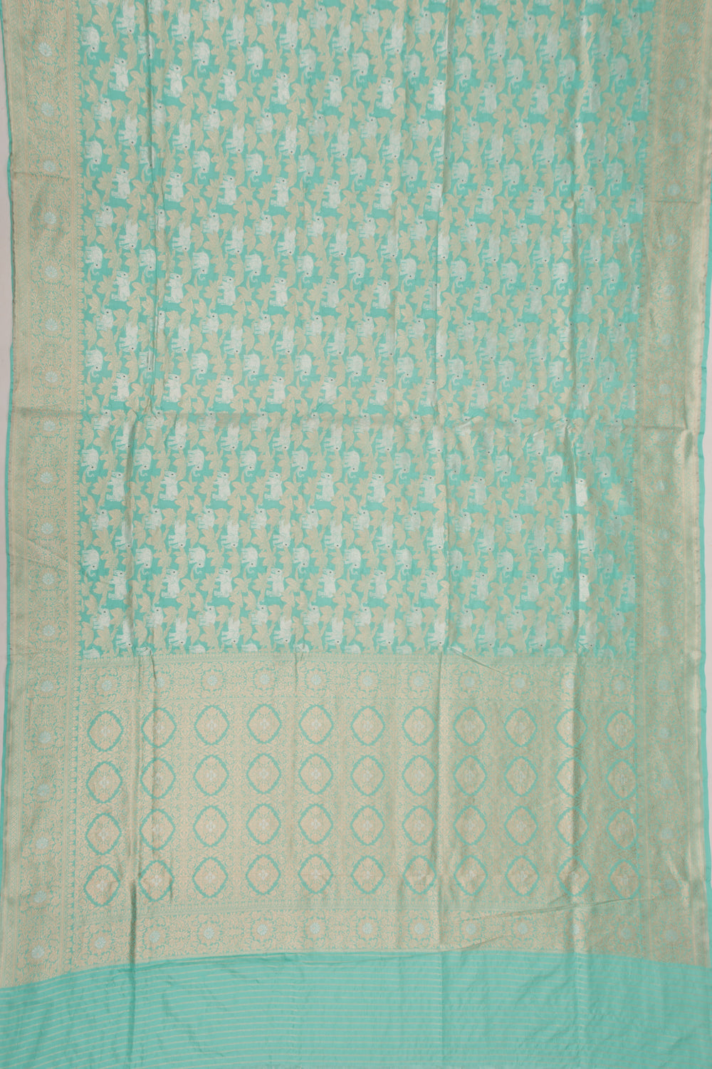 Banarasi Silk Brocade Sea Green Saree