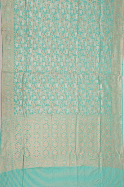 Banarasi Silk Brocade Sea Green Saree