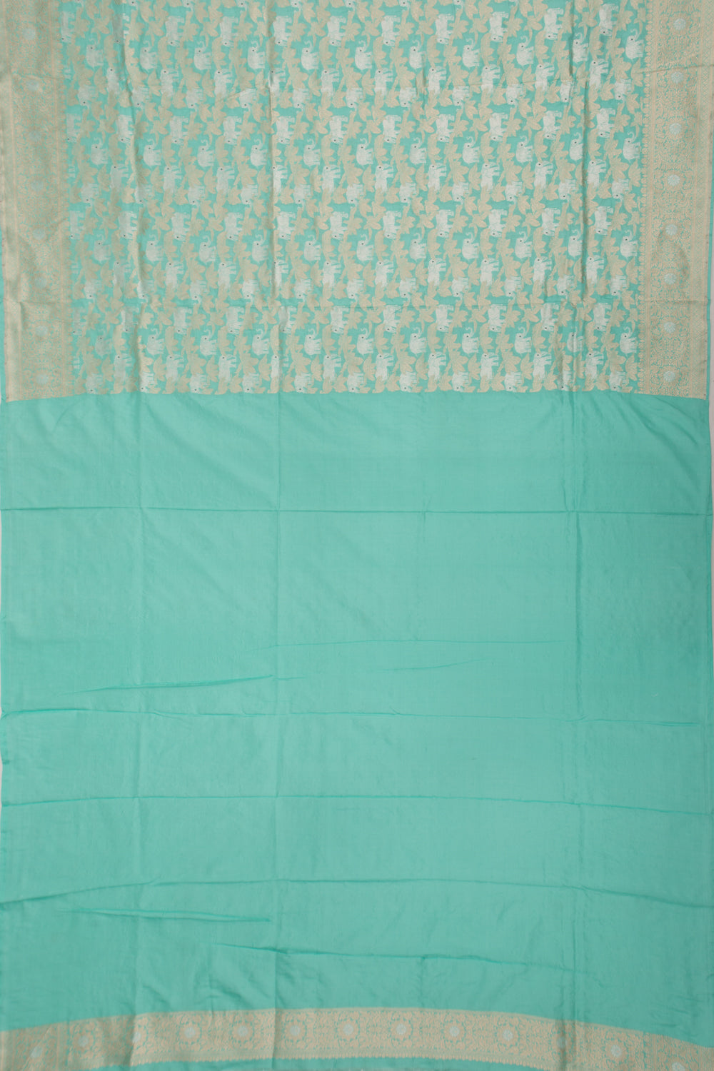 Banarasi Silk Brocade Sea Green Saree
