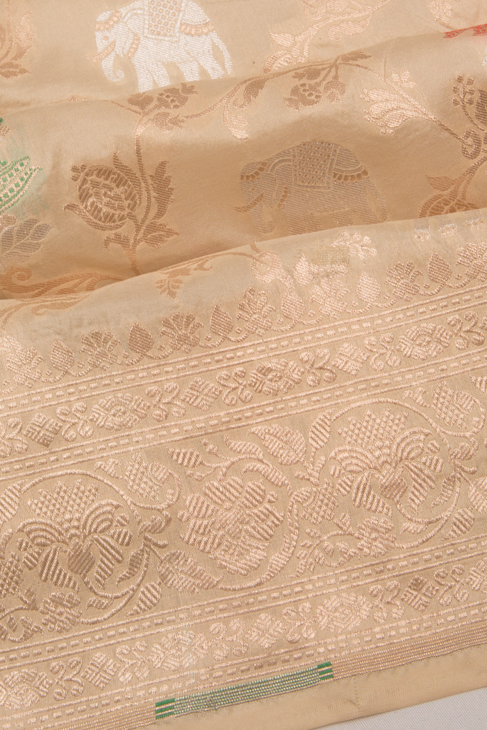 Banarasi Silk Jaal Cream Saree