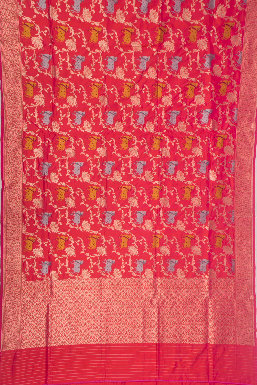 Banarasi Silk Jaal Pink Saree