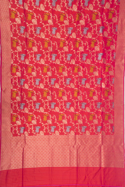 Banarasi Silk Jaal Pink Saree