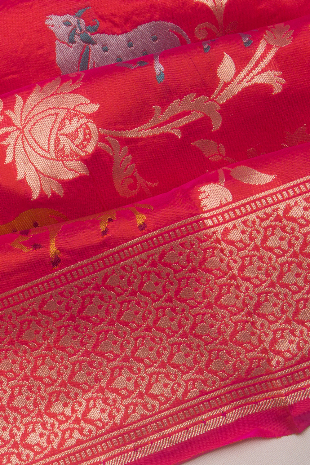 Banarasi Silk Jaal Pink Saree