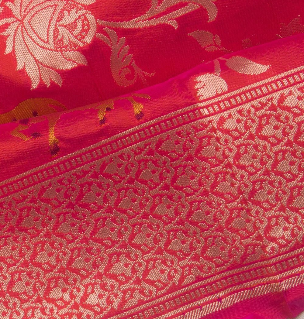 Banarasi Silk Jaal Pink Saree