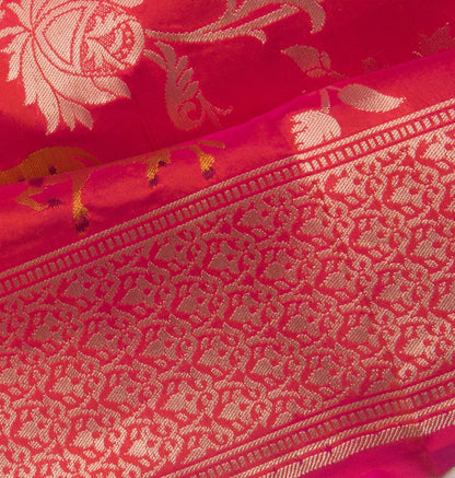 Banarasi Silk Jaal Pink Saree