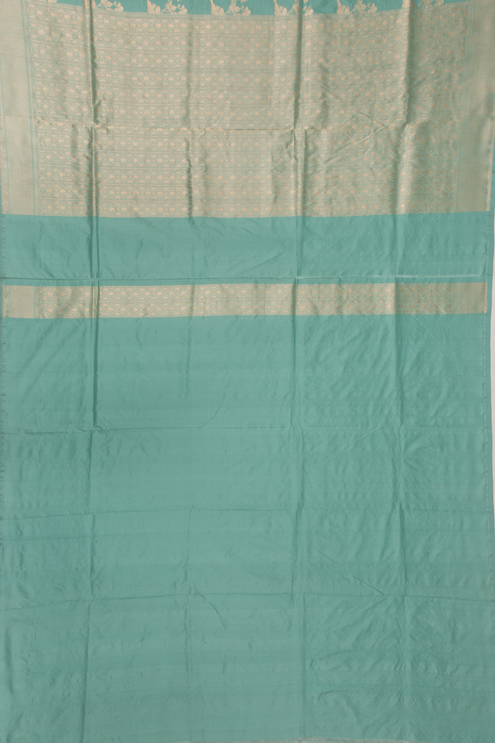 Banarasi Silk Printed And Checks Cream Saree