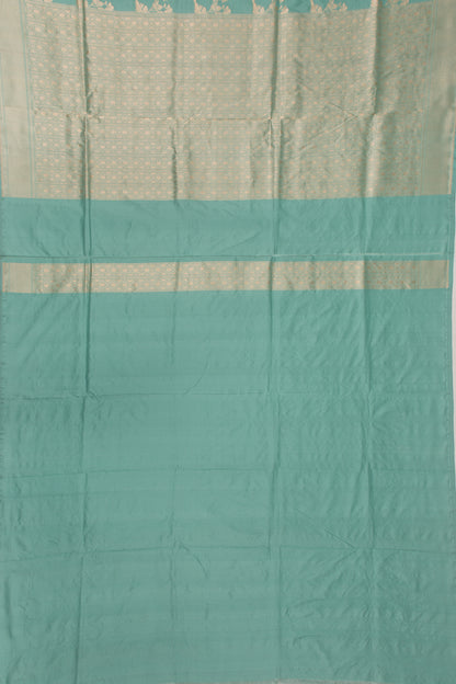 Banarasi Silk Printed And Checks Cream Saree