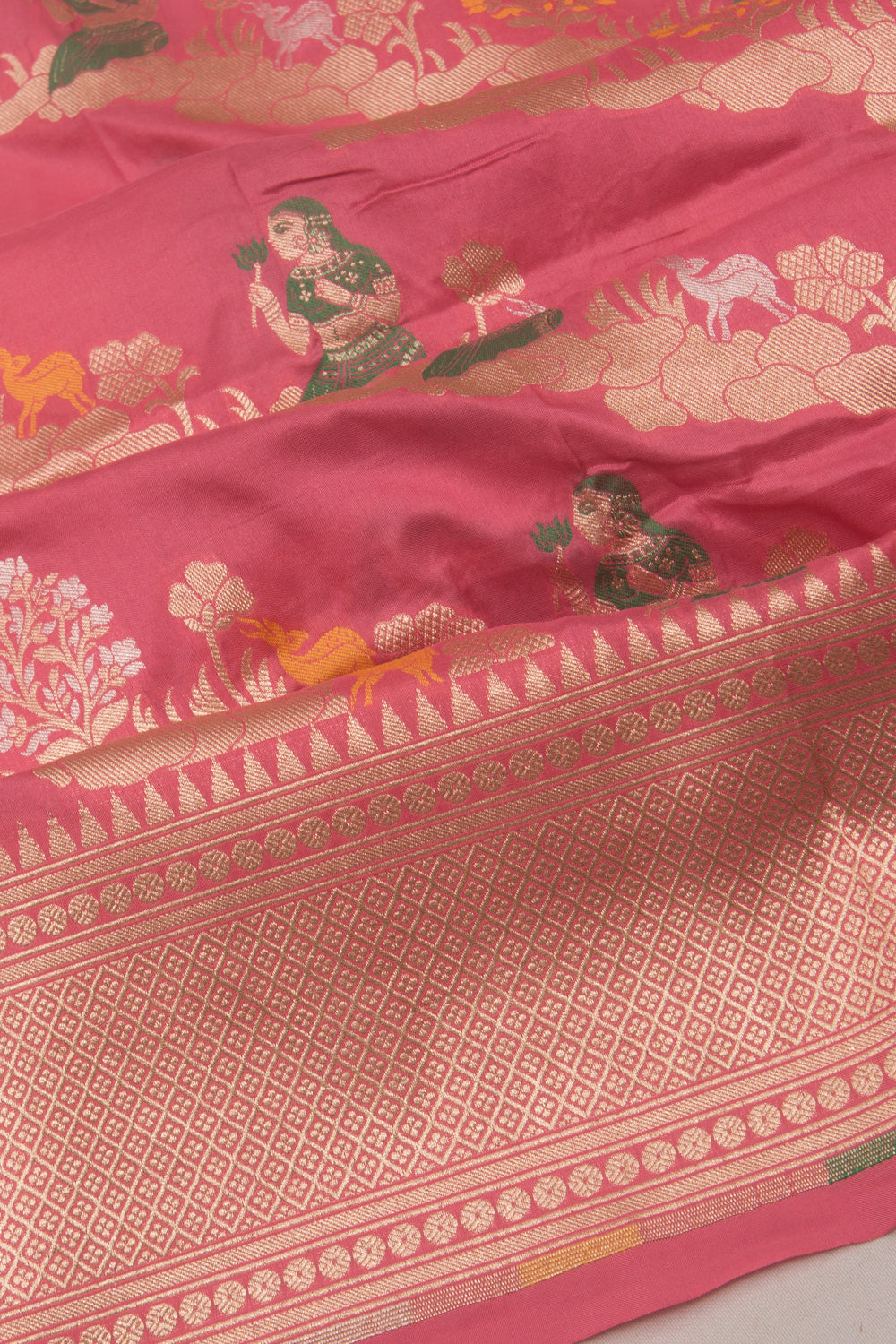 Banarasi Silk Brocade Baby Pink Saree