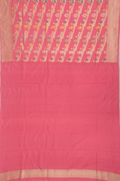 Banarasi Silk Brocade Baby Pink Saree