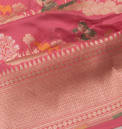 Banarasi Silk Brocade Baby Pink Saree