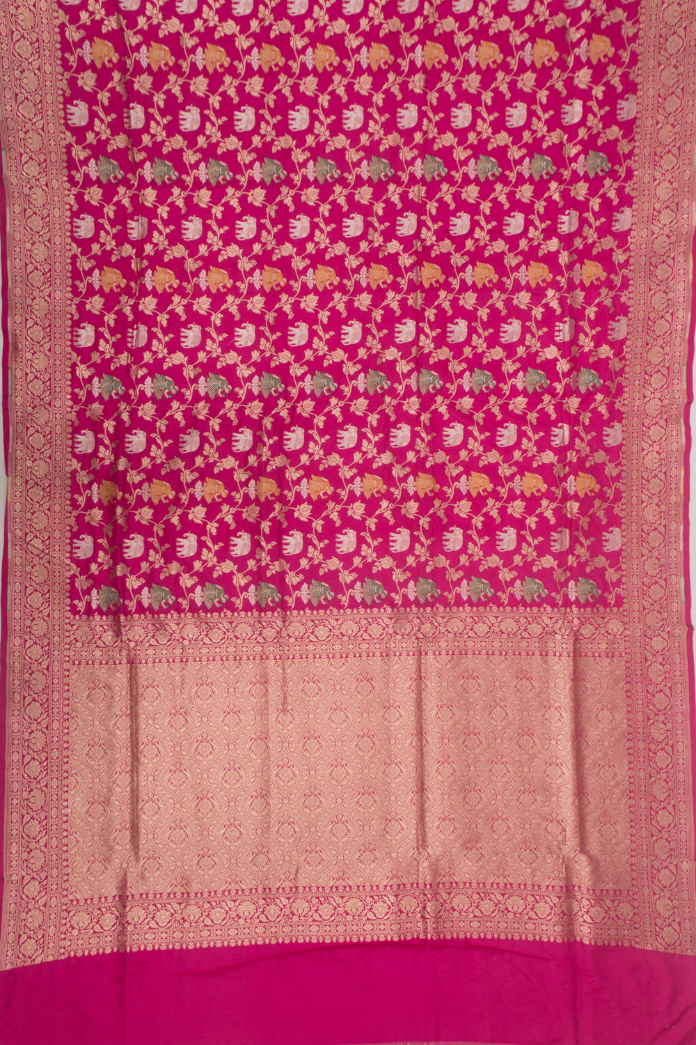 Banarasi Silk Brocade Pink Saree