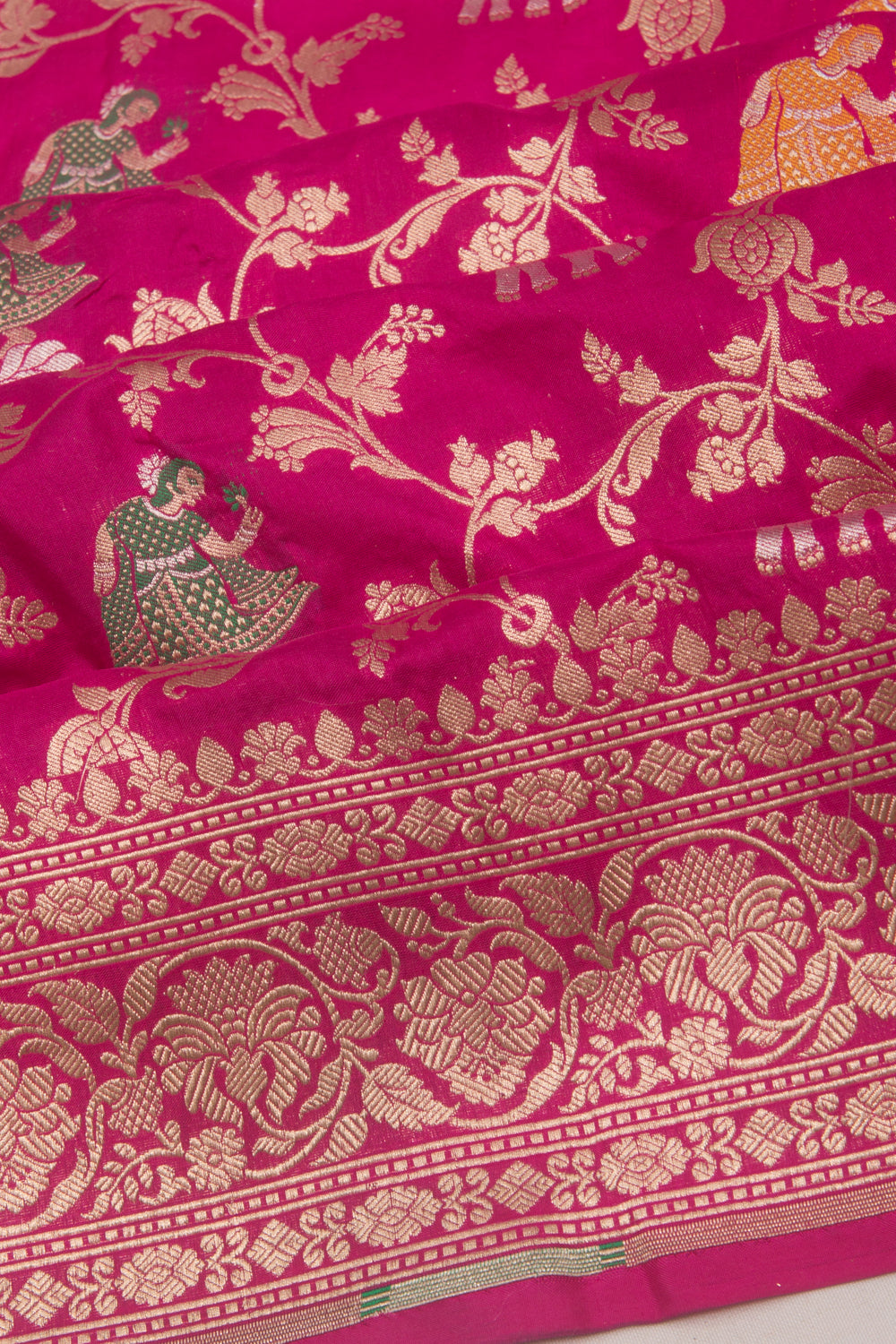 Banarasi Silk Brocade Pink Saree