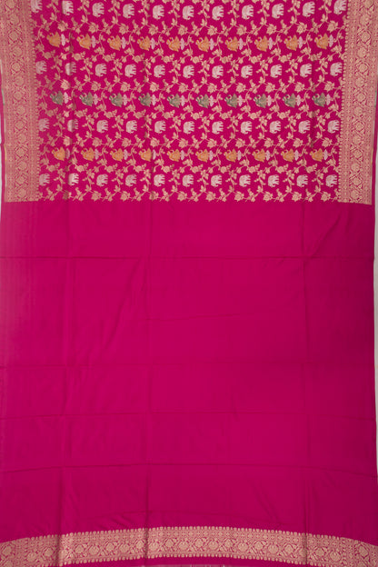 Banarasi Silk Brocade Pink Saree
