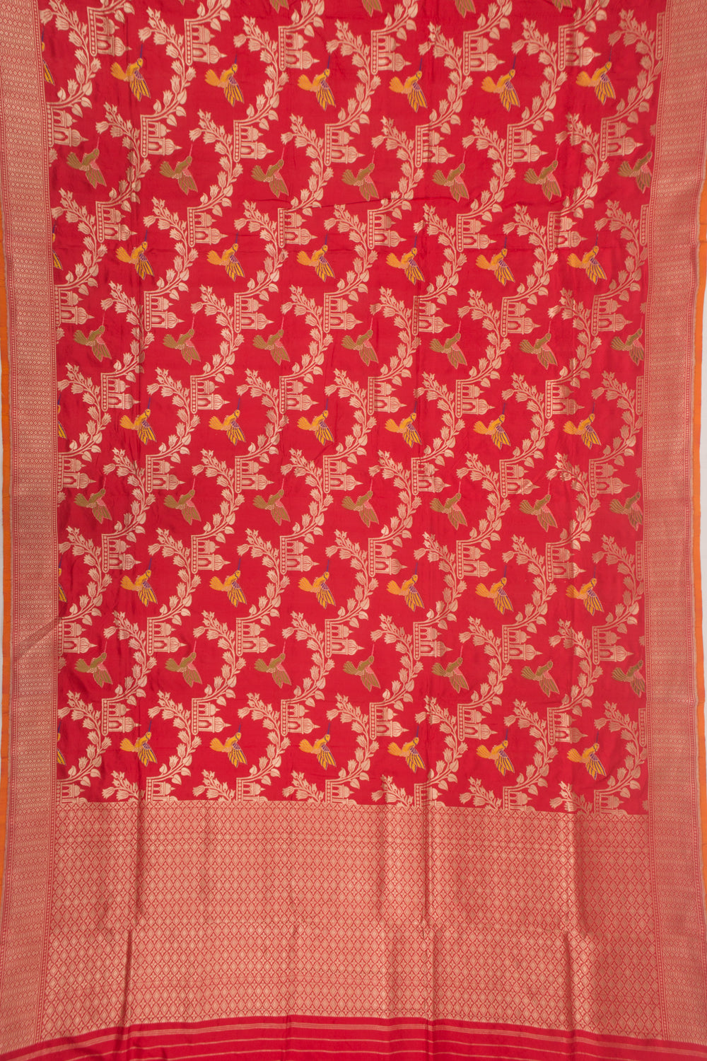 Banarasi Silk Brocade Red Saree