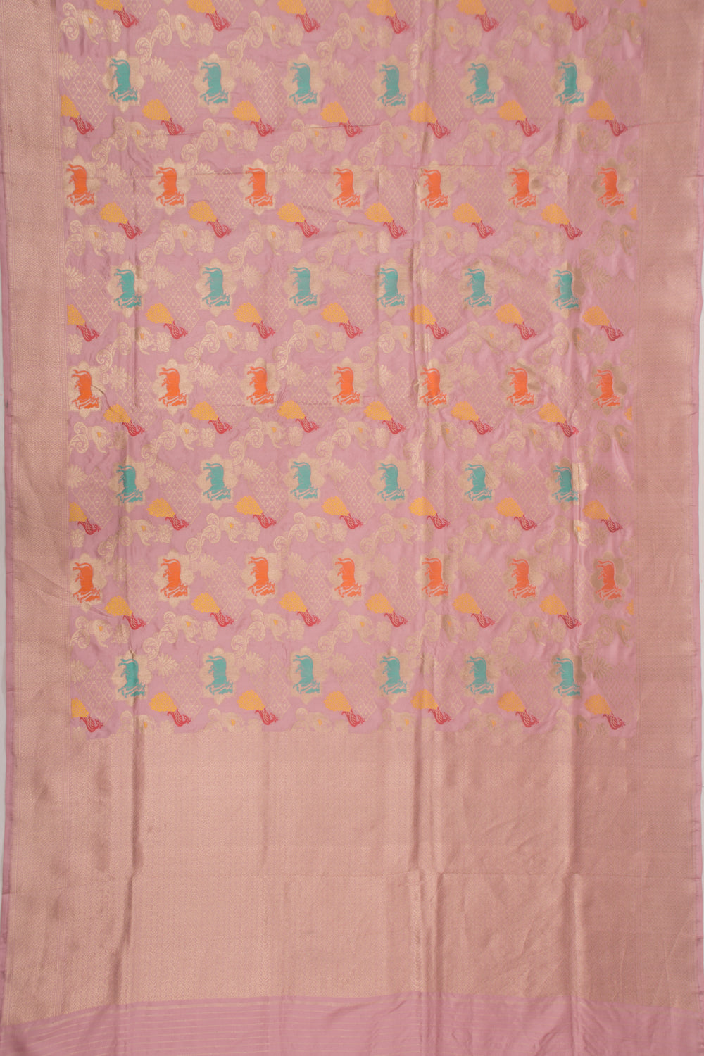 Banarasi Silk Brocade Lilac Saree