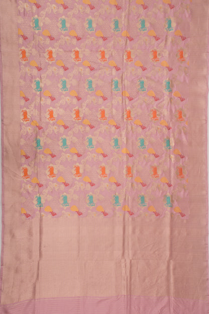 Banarasi Silk Brocade Lilac Saree