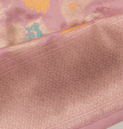 Banarasi Silk Brocade Lilac Saree