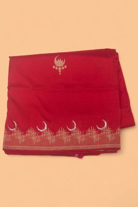 Banarasi Silk Kadwa Butta Red Saree