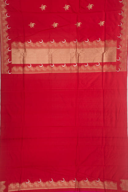 Banarasi Silk Kadwa Butta Red Saree