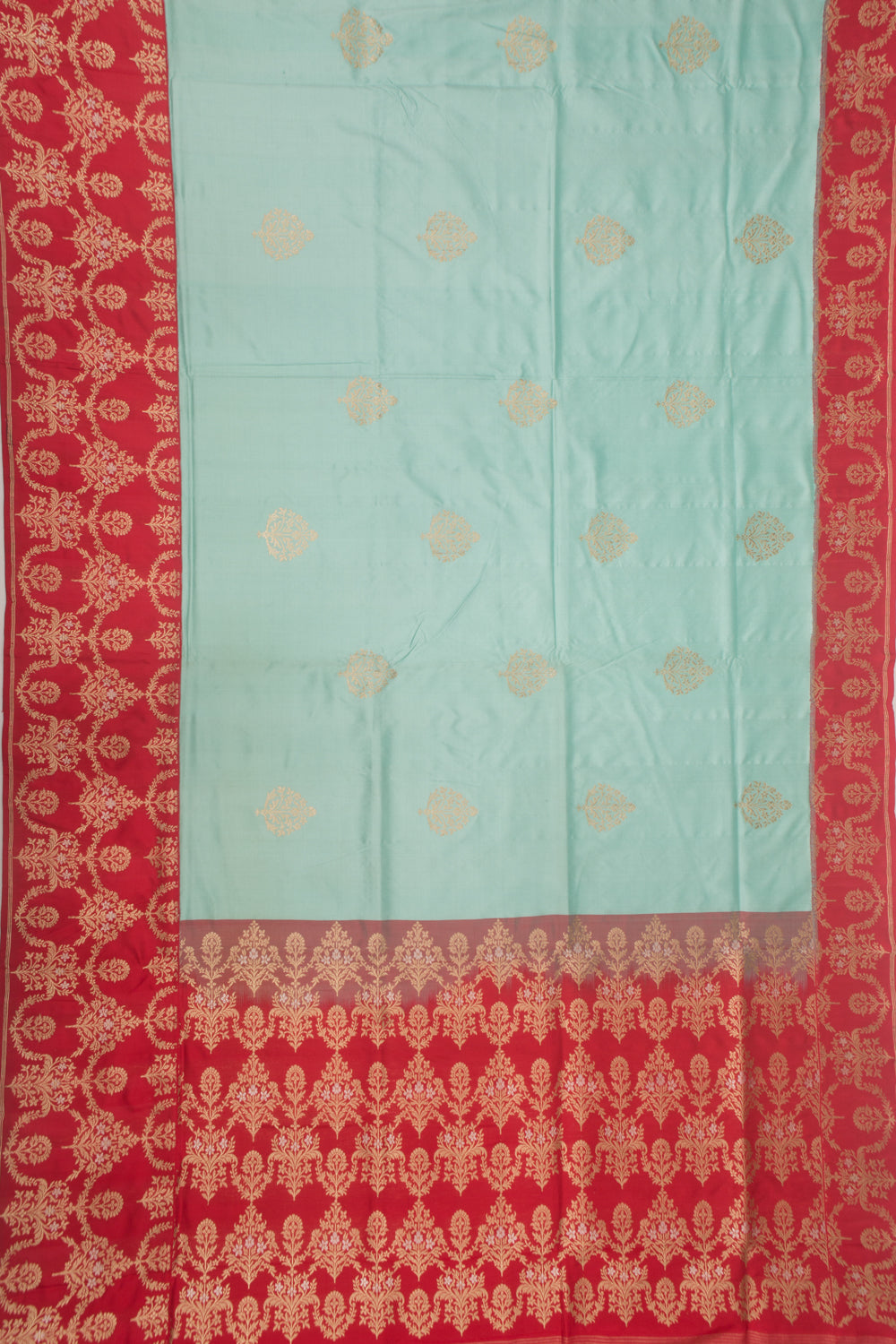 Banarasi Silk Butta Blue Saree
