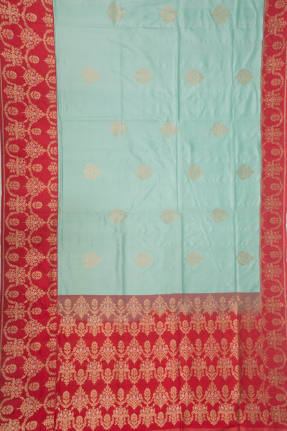 Banarasi Silk Butta Blue Saree