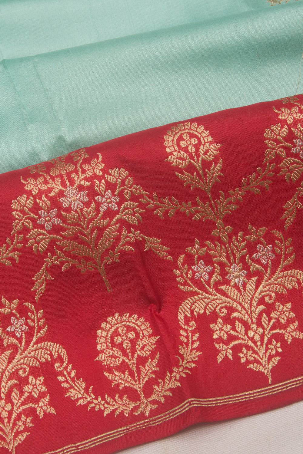 Banarasi Silk Butta Blue Saree