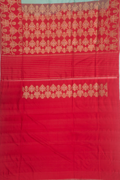 Banarasi Silk Butta Blue Saree