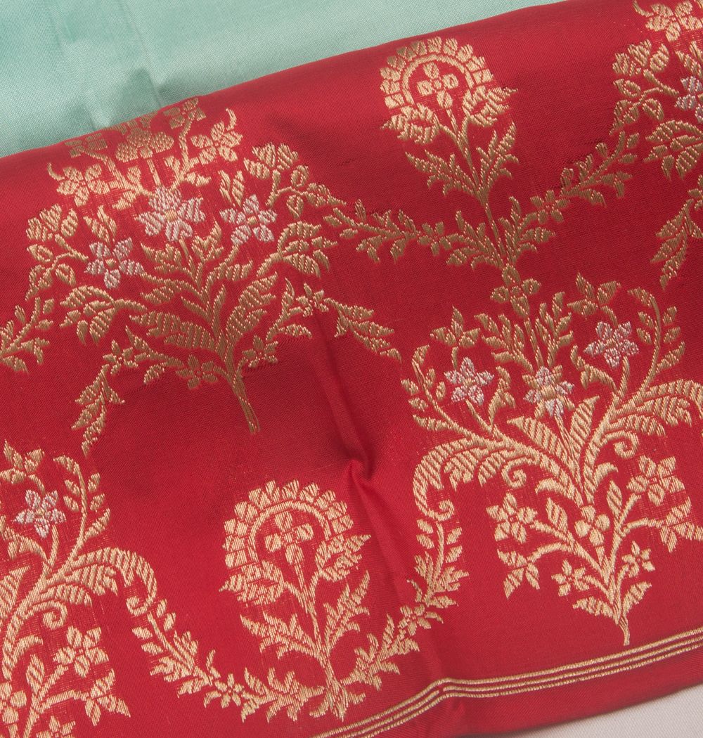 Banarasi Silk Butta Blue Saree