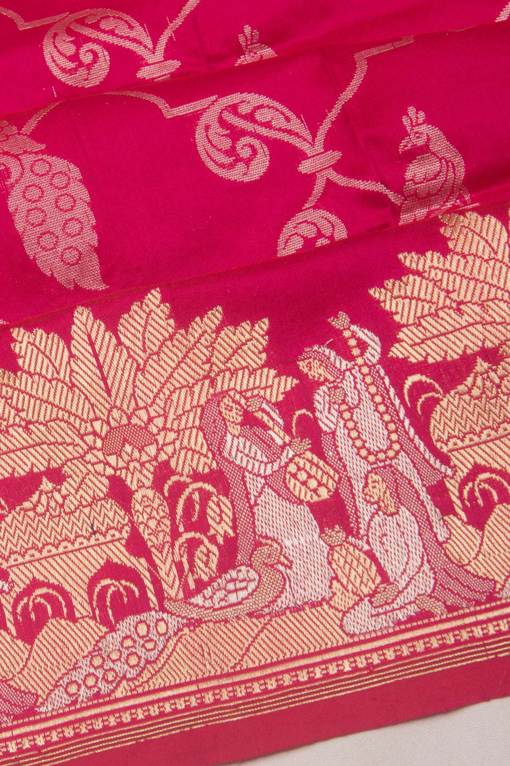 Banarasi Silk Brocade Pink Saree