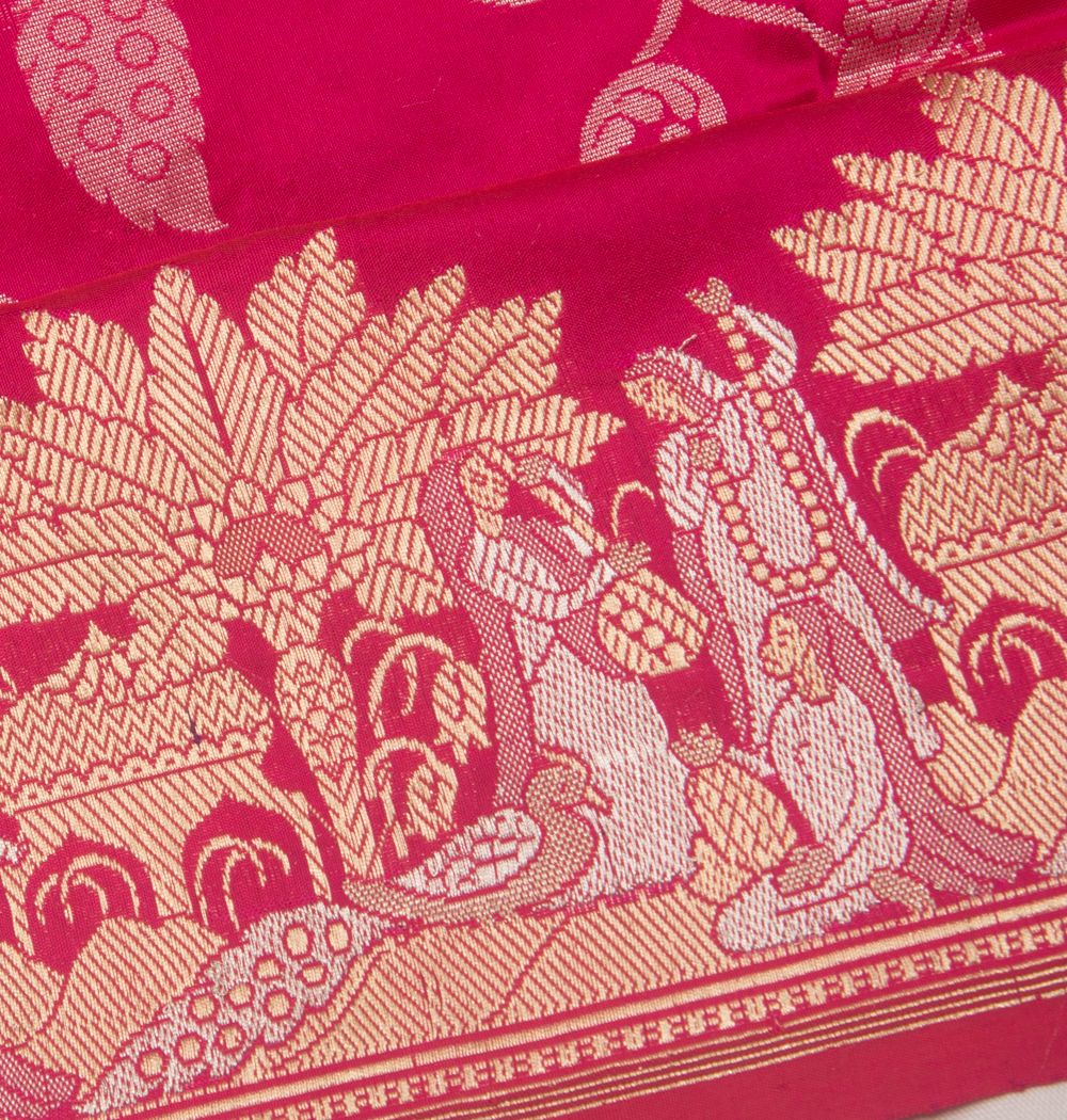 Banarasi Silk Brocade Pink Saree