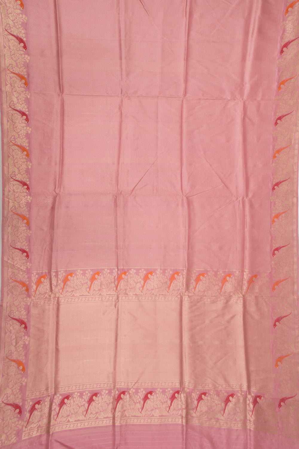 Banarasi Silk Brocade Pastel Pink Saree