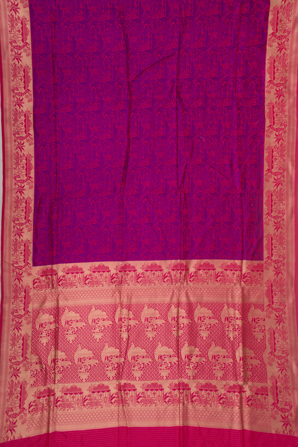 Banarasi Silk Tanchoi Purple Saree