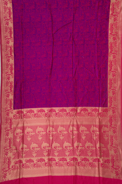 Banarasi Silk Tanchoi Purple Saree