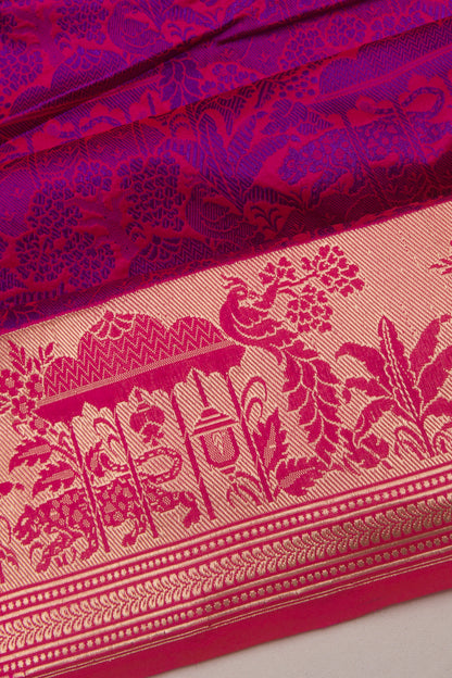 Banarasi Silk Tanchoi Purple Saree