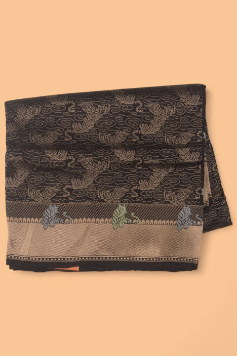 Banarasi Silk Brocade Black Saree