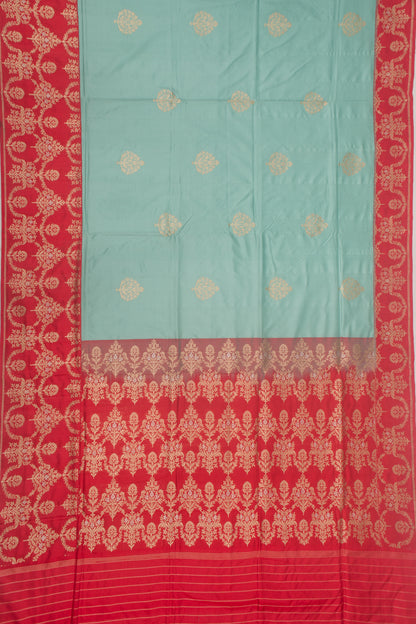 Banarasi Silk Plain Blue Saree