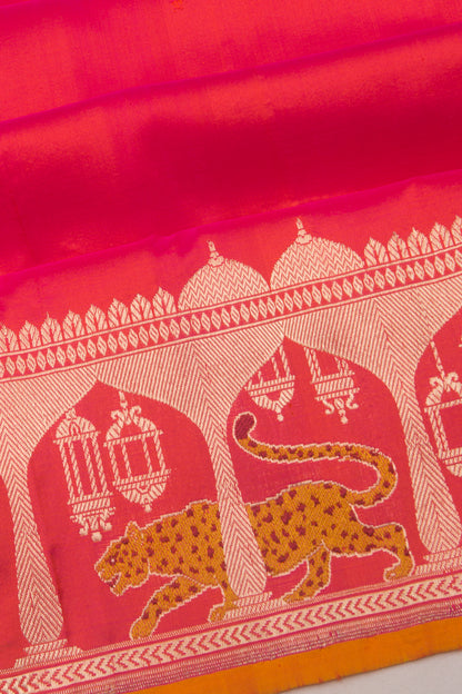 Banarasi Silk Plain Pink Saree