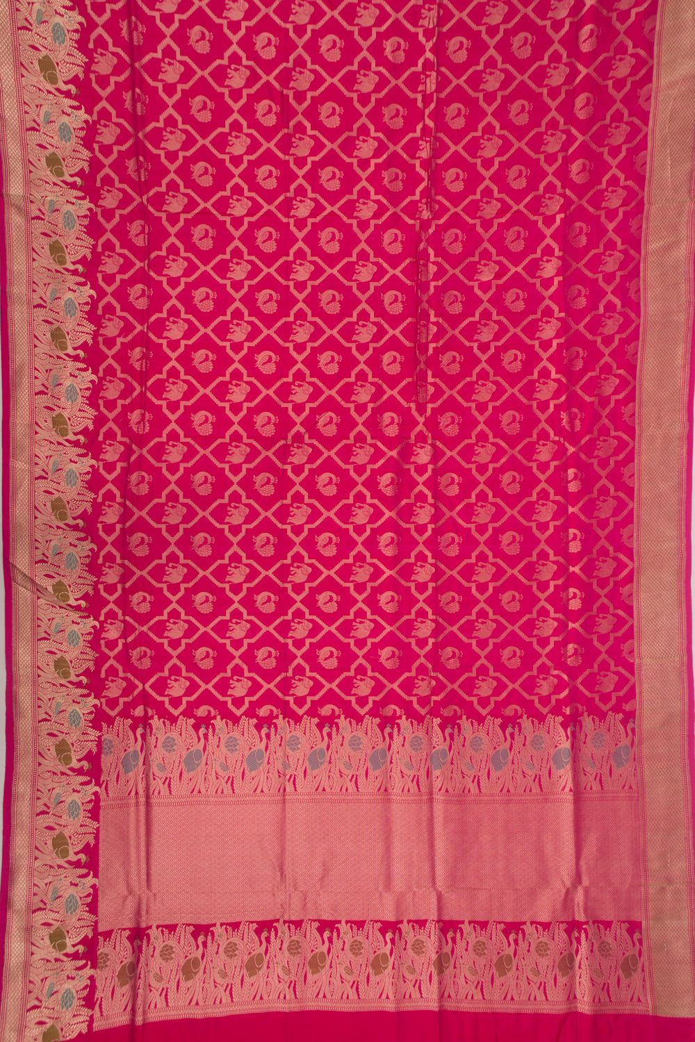 Banarasi Silk Brocade Pink Saree