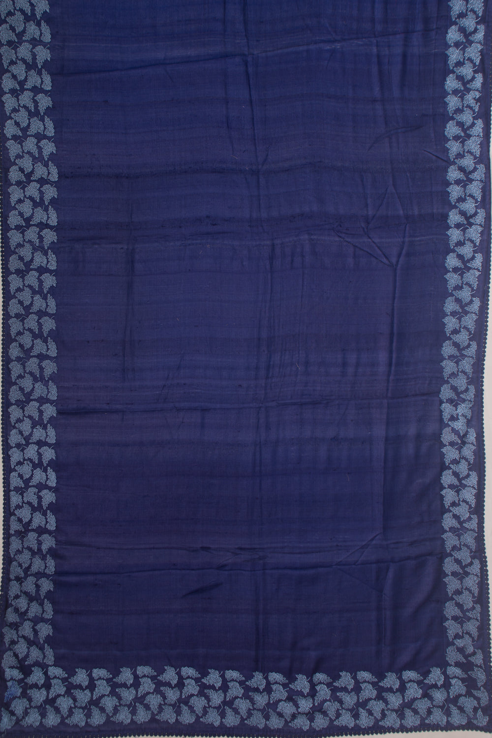 Tussar Plain Blue Saree