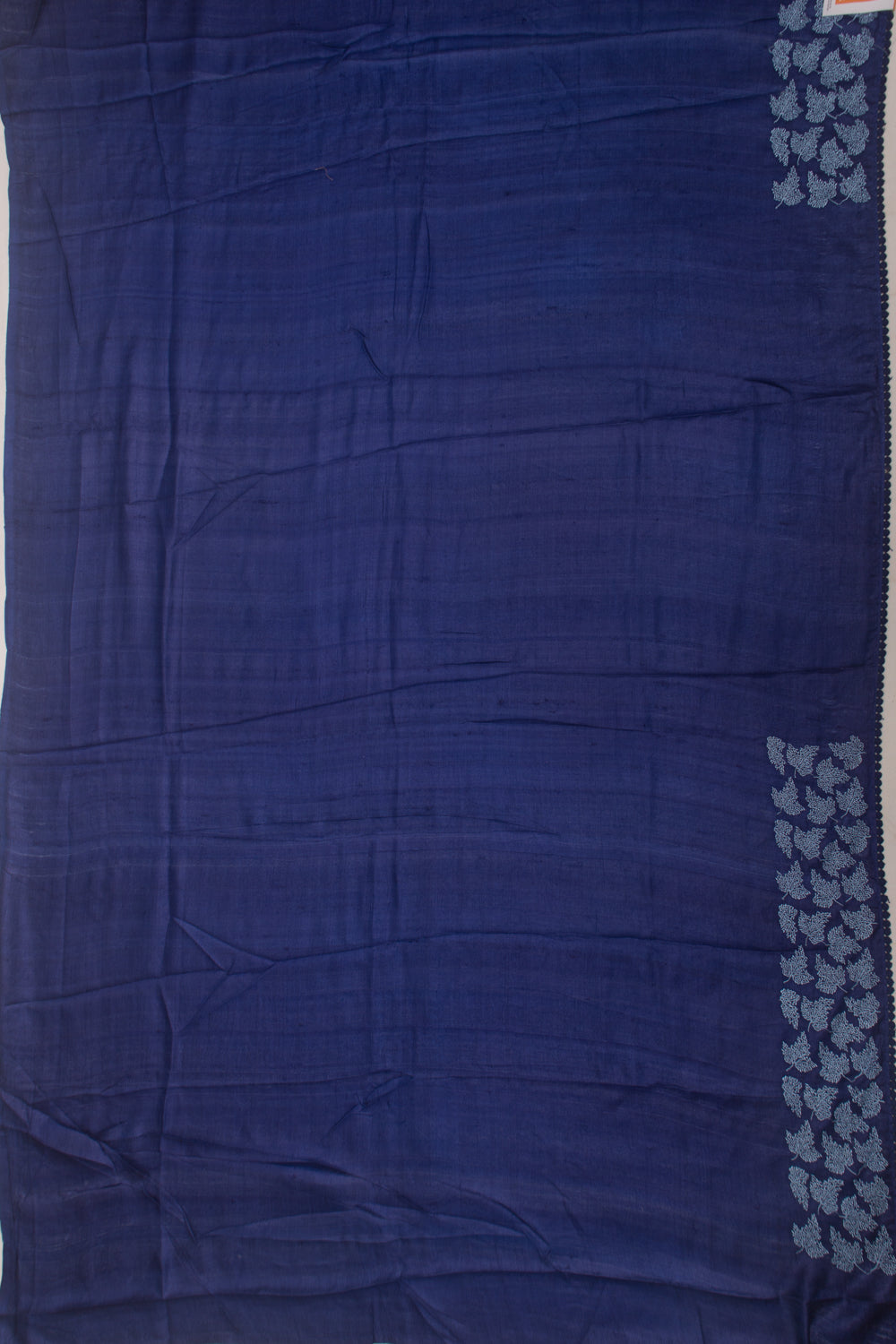 Tussar Plain Blue Saree